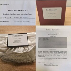 Cremated ashes scattering