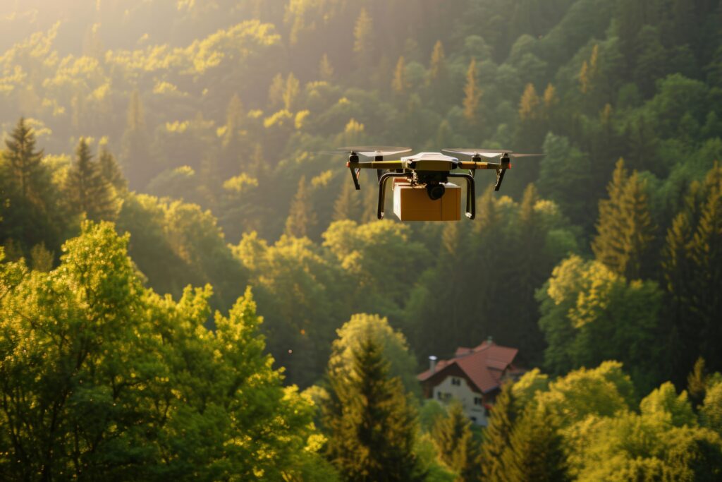 delivery-robot-futuristic-environment delivery-robot-futuristic-environment