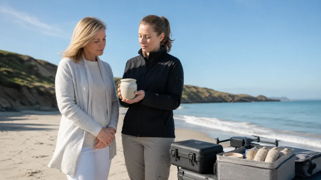 questioning-a-pet-ashes-scattering-featured Questioning a Pet Ashes Scattering Ceremony at the Beach
